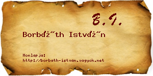 Borbáth István névjegykártya