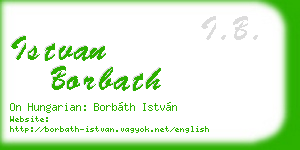 istvan borbath business card